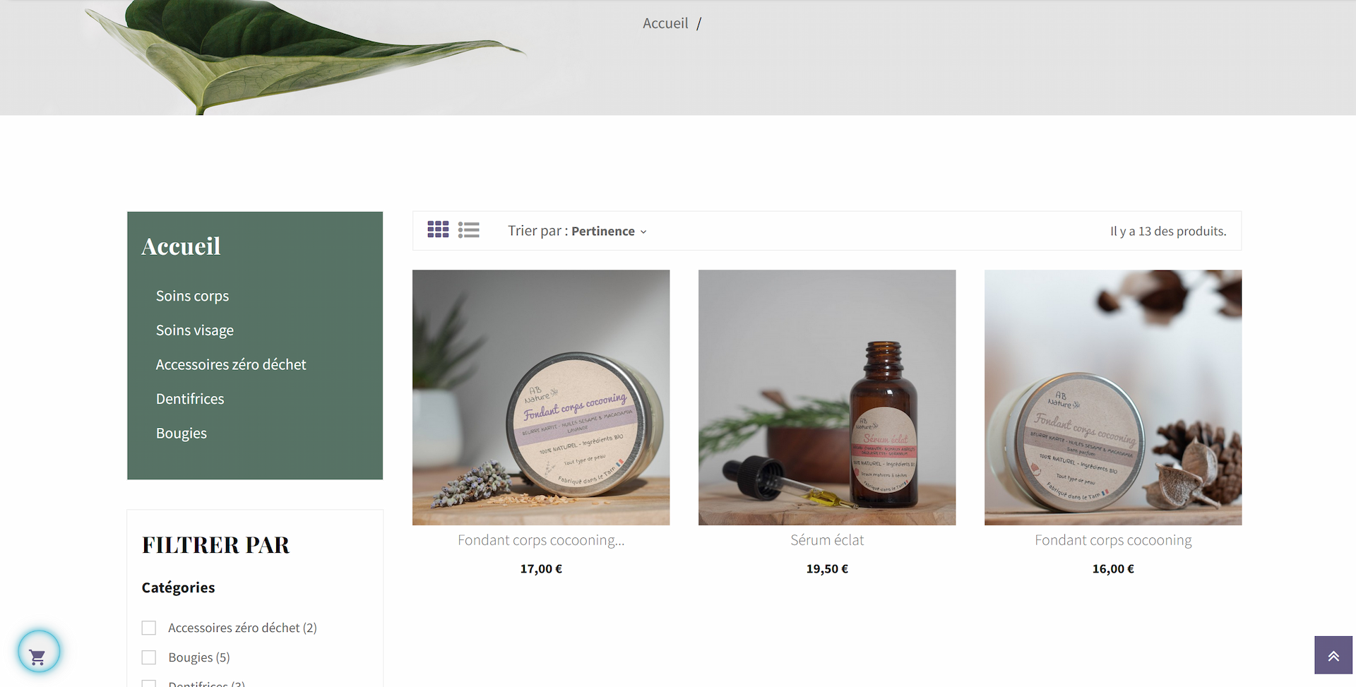 Site web de AB Nature